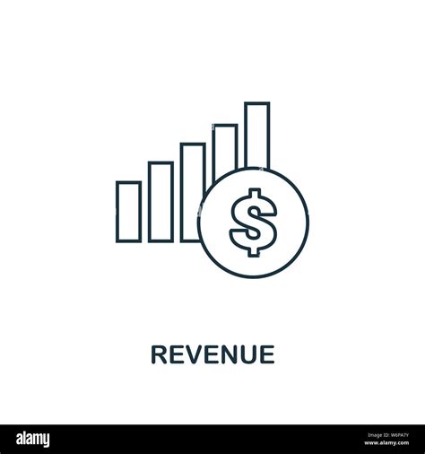 Revenue outline icon. Thin line element from crowdfunding icons ...