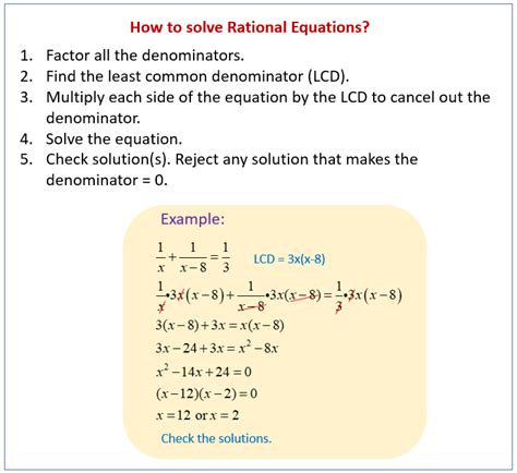 Solve and Graph Rational Equations (examples, solutions, videos ...