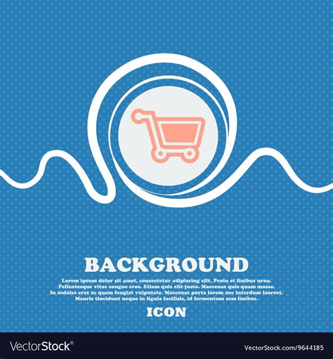 Shopping cart sign icon blue and white abstract Vector Image