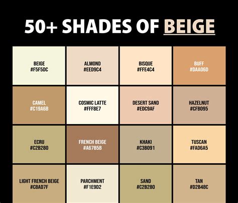 50+ Shades of Beige Color (Names, HEX, RGB & CMYK Codes) – CreativeBooster