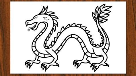 How To Draw An Easy Chinese Dragon Really Easy Drawing Tutorial | The ...