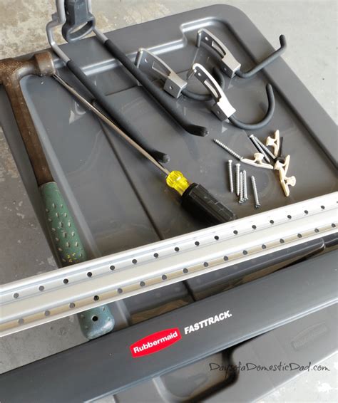 Garage Organization is a Snap with Rubbermaid FastTrack #Weave #FastTrack