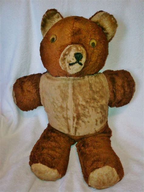 Vintage Antique GUND 1950s Bear brown - cream color mohair 20 in googly ...