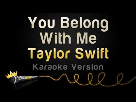 Taylor Swift - You Belong With Me (Karaoke Version) - YouTube