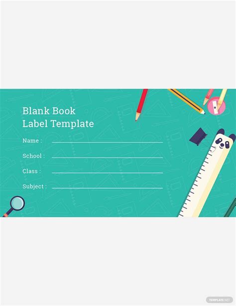 FREE Book Label Template - Download in Word, Google Docs, PDF ...