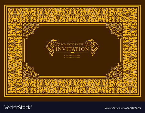 Gold ornament on dark background can be used Vector Image