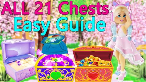 EASY GUIDE ALL 21 Chest Locations In Royale High - YouTube