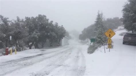 Mountains above Santa Cruz get hit with rare amount of snow - ABC7 San ...