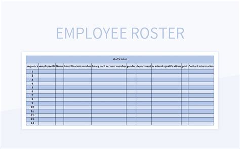 Make Employee Roster Template In Excel – NBKomputer