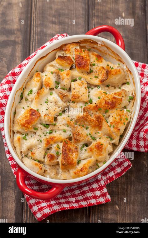 White fish casserole Stock Photo - Alamy