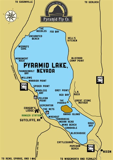 Maps of Pyramid Lake | OnlyOnFlies