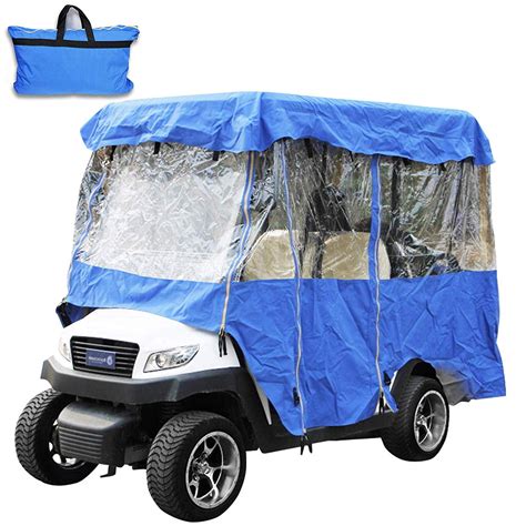 VEVOR 4-Person Golf Cart Cover Portable Drivable 4-Sided EZGo and ...