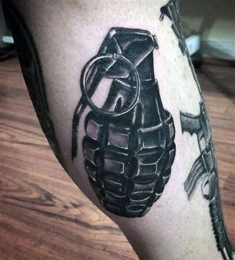 50 Grenade Tattoo Designs For Men - Explosive Ink Ideas