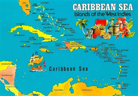 colorful caribbean map - Google Search | Boxpark decor | Pinterest ...