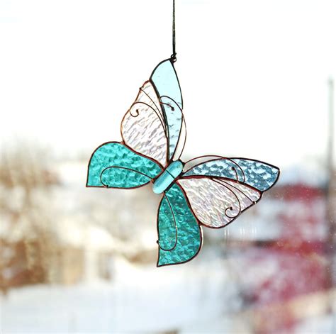 Stained glass butterfly Stained glass suncatcher Stained glass window ...