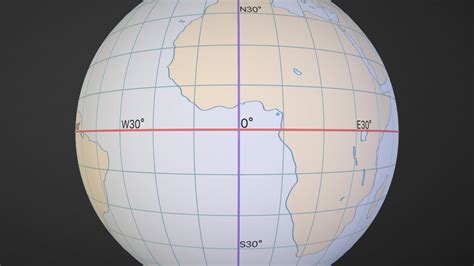 Globe Of The World With Latitude And Longitude