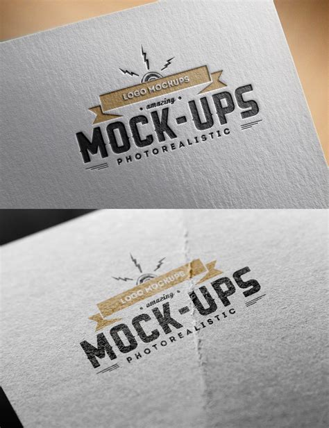 Logo MockUps – Paper Edition | GraphicBurger