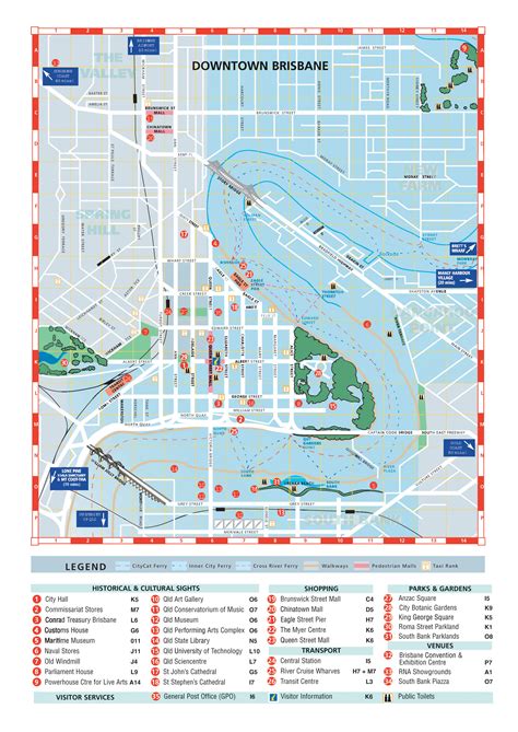 Downtown Brisbane Map - Brisbane Australia • mappery