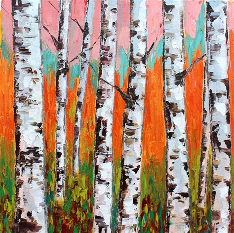 Birch Tree Painting Birch Grove Original Artwork Birch Trees - Inspire ...