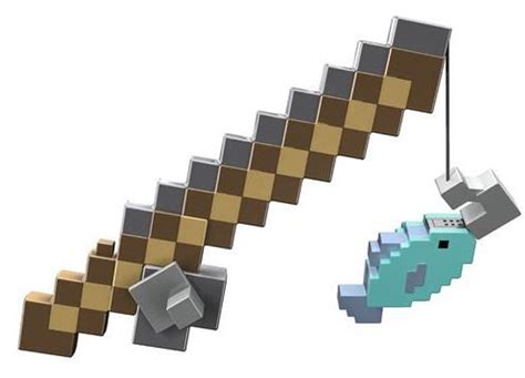 Minecraft Fishing Rod Pixel Art