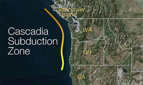 Cascadia Subduction Zone Earthquake Map - Map