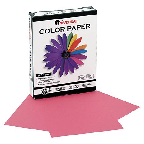 Multipurpose Paper, 8 1/2 in x 11 in, Cherry, PK 500 - Grainger