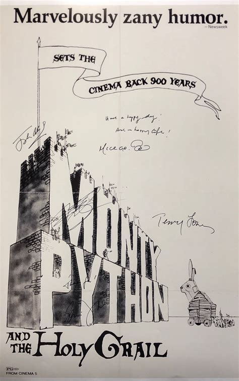 Monty Python Holy Grail Poster Autographed Signed