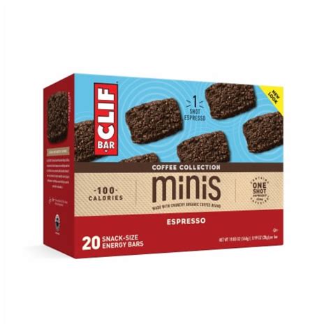 Clif Bar® Coffee Collection Espresso Mini Energy Bars, 20 ct / 0.99 oz ...