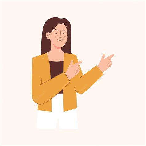 Premium Vector | Woman with pointing finger