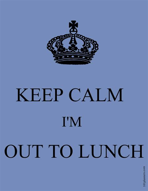 Printable Out To Lunch Sign