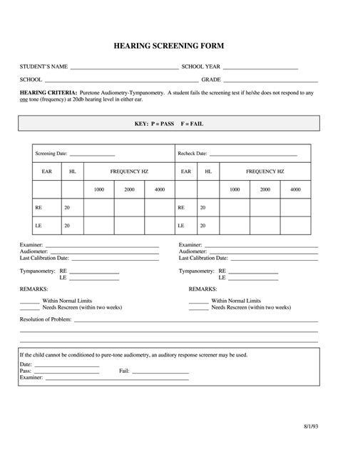 Hearing Screening Form: Complete with ease | airSlate SignNow