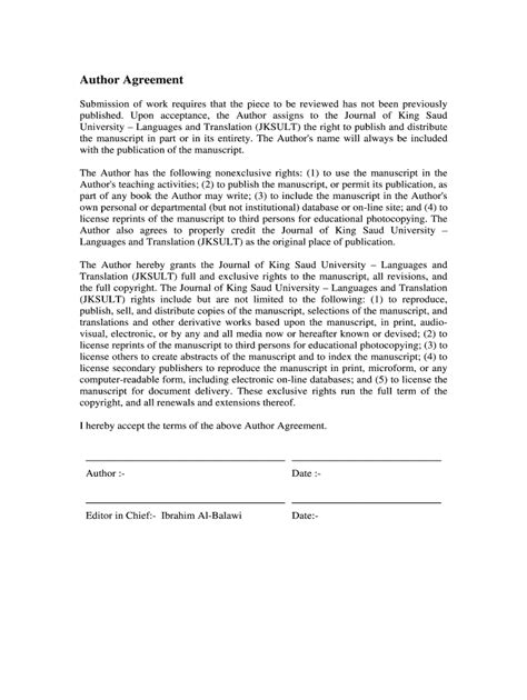 Author agreement knowledge based systems: Fill out & sign online | DocHub