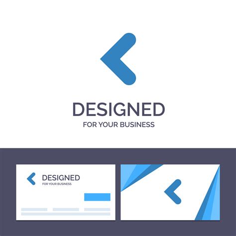 Creative Business Card and Logo template Arrow Back Backward Left ...