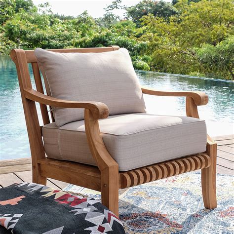 Mosko Teak Wood Outdoor Lounge Chair | Cambridge Casual