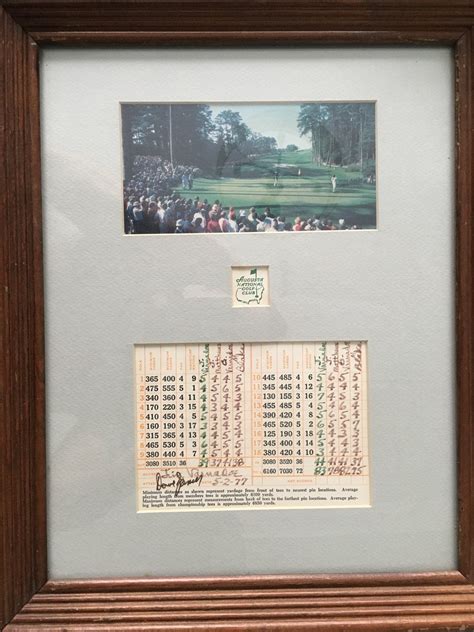 My grandfather's scorecard from Augusta National. I’m heading down ...