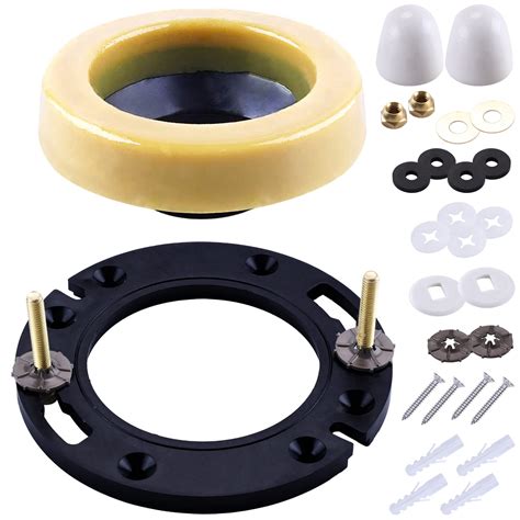 Buy Toilet Flange with Wax Ring for Toilets Replacement Kit Includes ...