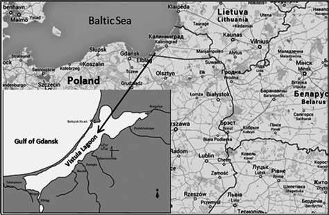 1 Location of the Vistula lagoon and main discharging rivers (based on ...