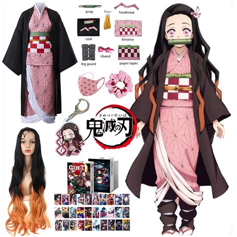 12pc Demon Slayer Kamado Nezuko Cosplay Roupas de Fantasia em Promoção ...