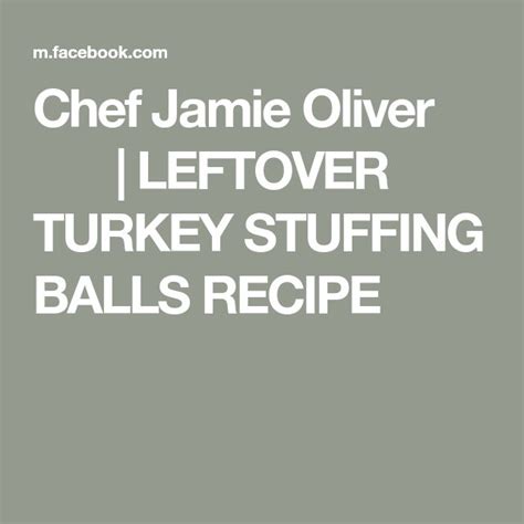 Chef Jamie Oliver 🍜🍛🎂 | LEFTOVER TURKEY STUFFING BALLS RECIPE 🤩