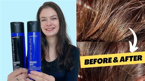 Matrix Total Results Brass Off Shampoo (Before and After Results) - YouTube