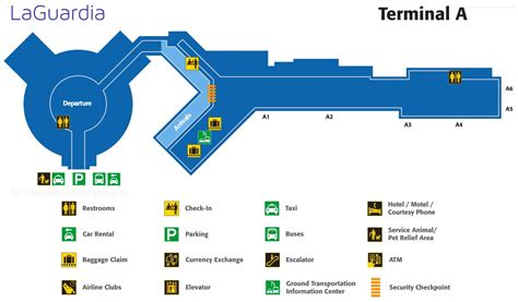 LaGuardia Airport Terminal A Map - Ontheworldmap.com