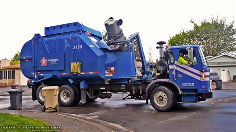 Garbage Trucks: Garbage Trucks On Route In Action