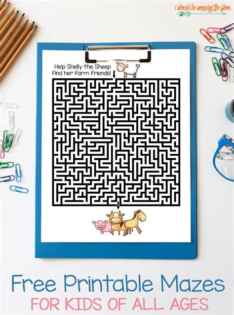 Free Printable Mazes for Kids | i should be mopping the floor