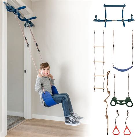 Buy Gym1 - 6 Piece Indoor Doorway Gym Set for Kids - Indoor Swing for ...