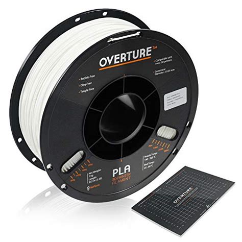 Overture PLA Filament 1.75mm 1kg White • ItsLitho