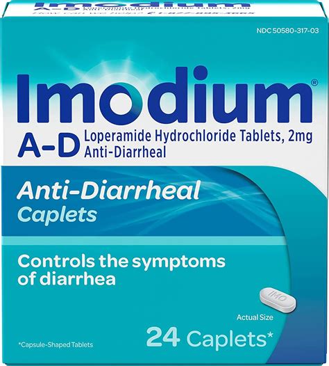 Imodium A-D Diarrhea Relief Caplets with Loperamide Hydrochloride, Anti ...