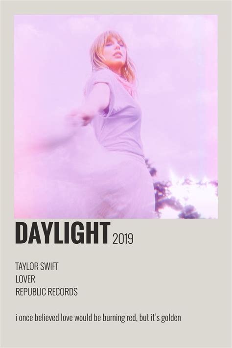 daylight poster polaroid - taylor swift - lover | Taylor swift songs ...