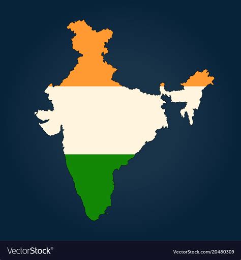 Coloured Map Of India