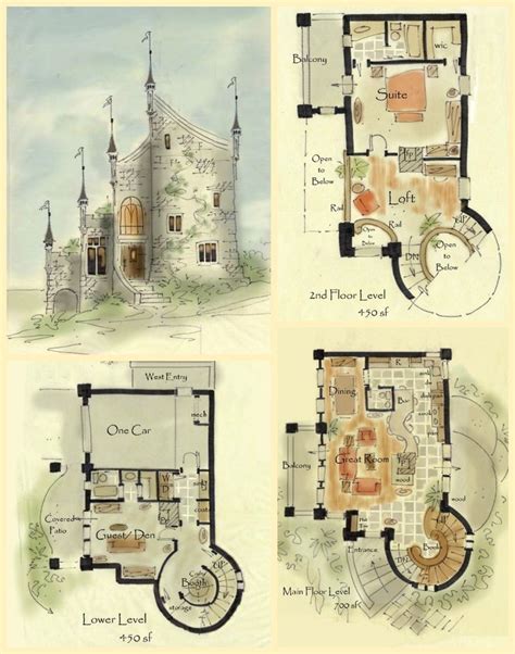 castle blueprint | Cottage floor plans, Cottage house plans, Castle ...