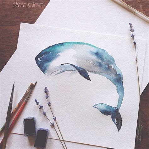 Whale + Watercolors | Watercolor whale, Whale art, Book art